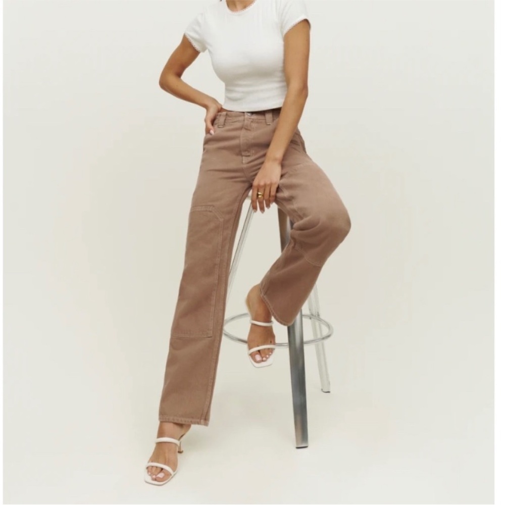 NWOT Reformation Harrison Carpenter High Rise Straight Pants Size 27